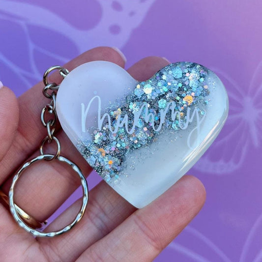 Mummy Resin Glitter Heart KEYRING, Mummy Gift, Mum keyring, Mothers Day Gift, Birthday Gift, Christmas Gift, Gift for Mum, Gifts for New Mum