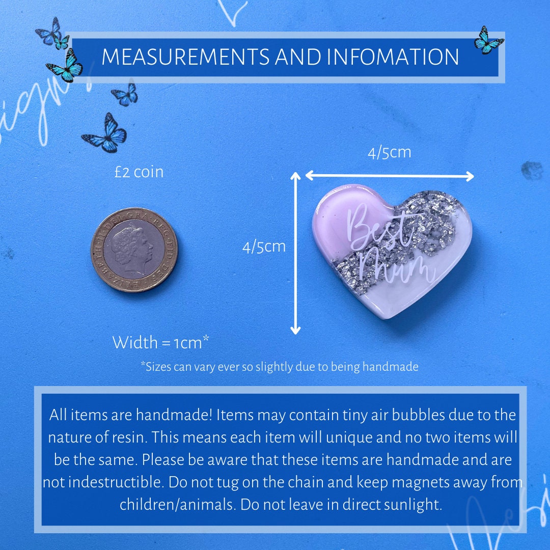 Bestie Resin Glitter Heart MAGNET | Fridge Magnet | Bestie Gift | Personalised Gift | Gifts for Bestie | Thank you Gift | Birthday Gift