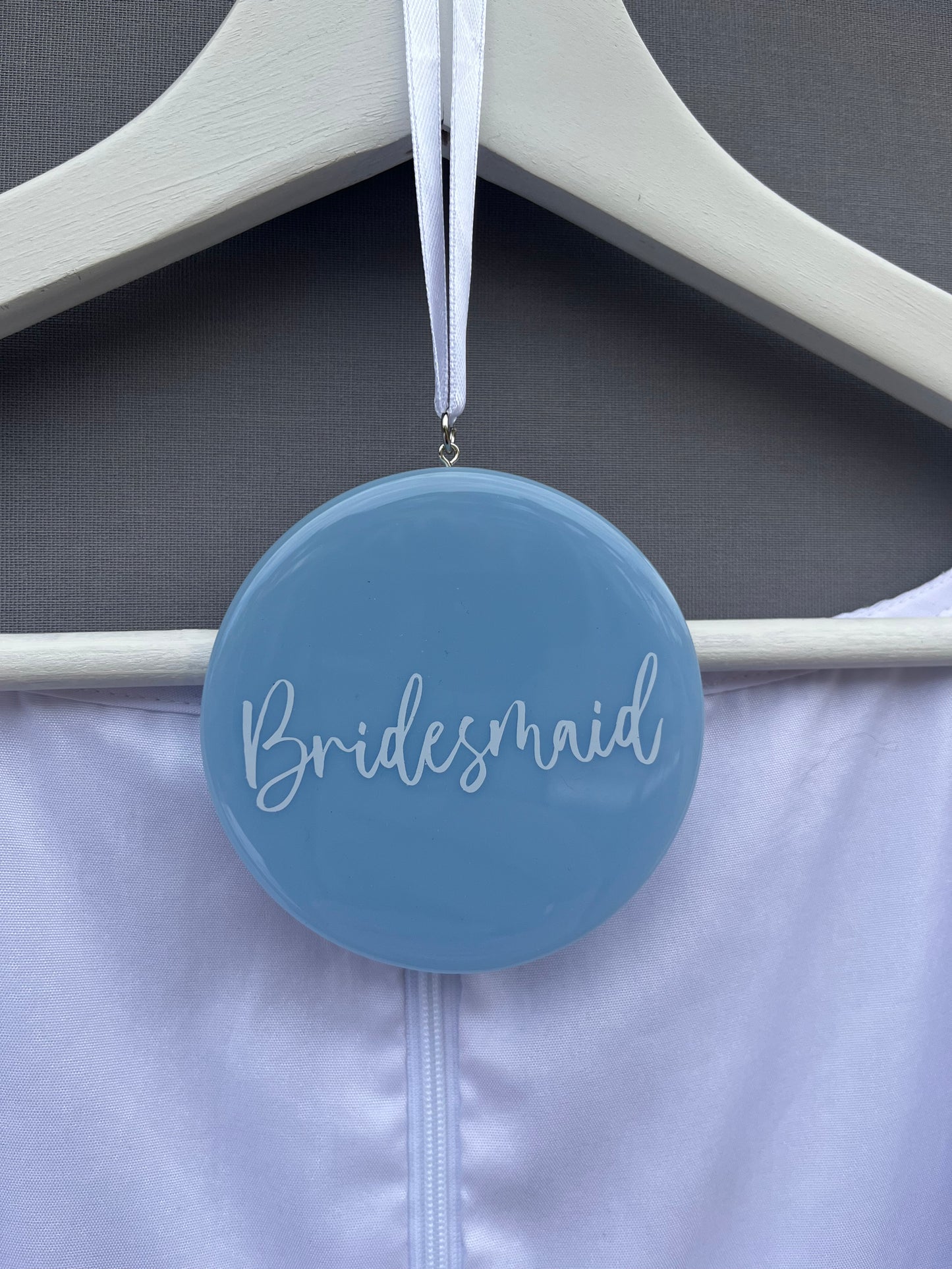 Bridal Blue Hanging Circle | Choose your own text or Wedding options | Hanger Decoration or Wall Decor | Gift for Bride, Maid of Honour, Bridesmaid & more | Bridal Favours
