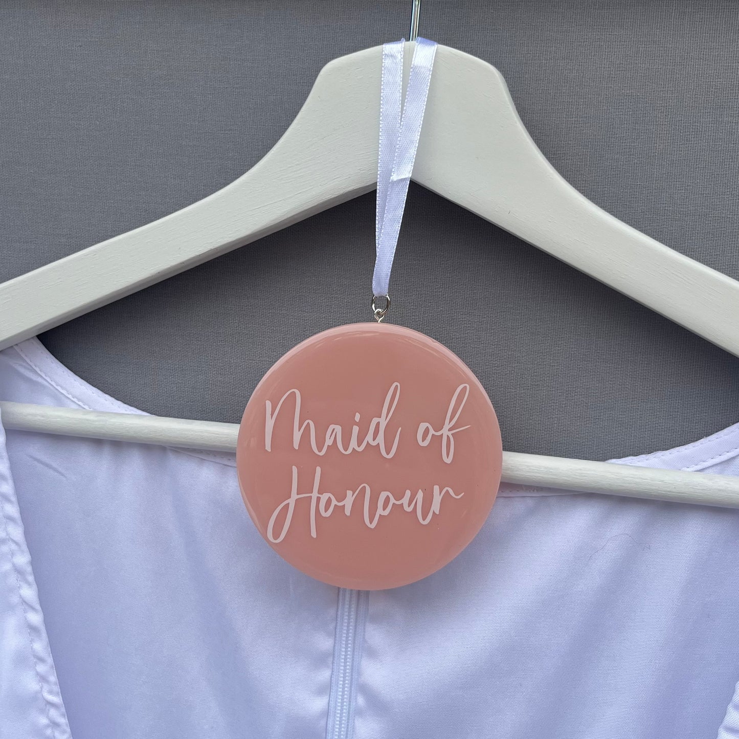 Bridal Pink Hanging Circle | Choose your own text or Wedding options | Hanger Decoration or Wall Decor | Gift for Bride, Maid of Honour, Bridesmaid & more | Bridal Favours
