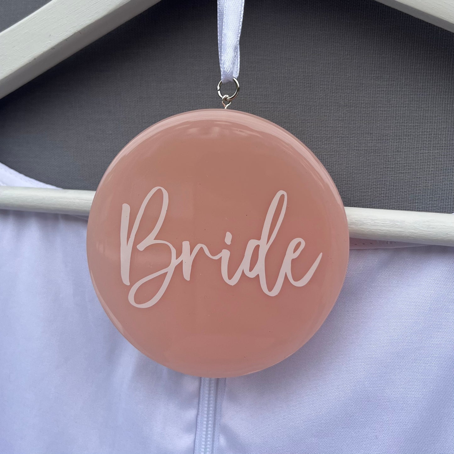 Bridal Pink Hanging Circle | Choose your own text or Wedding options | Hanger Decoration or Wall Decor | Gift for Bride, Maid of Honour, Bridesmaid & more | Bridal Favours