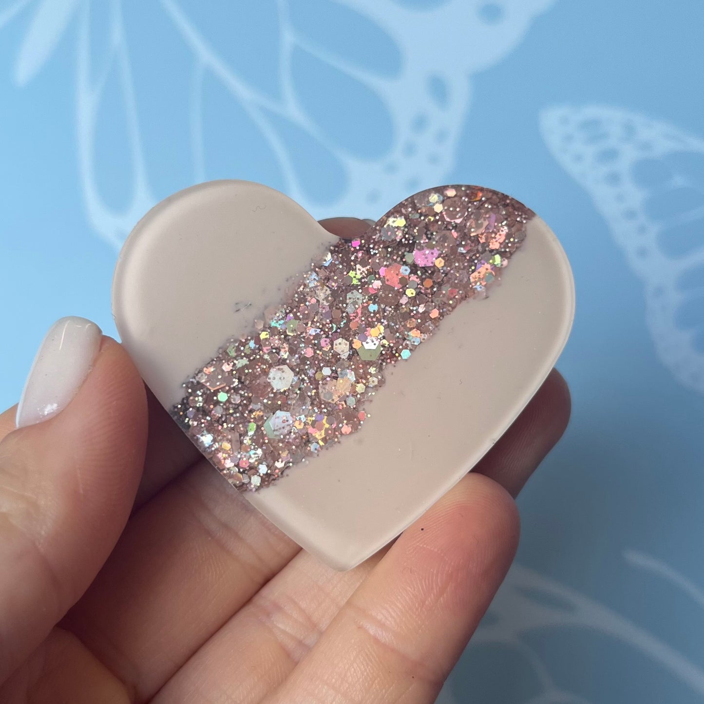 Nude & Rose Gold Keyrings or Magnets