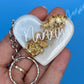 Nanny Resin Leaf Heart KEYRING, Nanny Gift, Nan Gift, Nanny keyring, Birthday Gift For Her, Teacher Gift, Keyring For Women, Custom Keychain