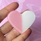 Pink & White Keyrings or Magnets