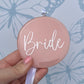 Bridal Pink Hanging Circle | Choose your own text or Wedding options | Hanger Decoration or Wall Decor | Gift for Bride, Maid of Honour, Bridesmaid & more | Bridal Favours