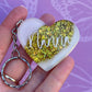 Nanna Glitter Resin Heart KEYRING | Nanna Gift | Personalised Gift | Gifts for Nanna UK | Thank you Gift | Birthday Gift