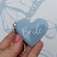 Bridal Blue Heart Keyring | Choose your own text or Wedding options | Gift for Bride, Maid of Honour, Bridesmaid & more | Bridal Favours